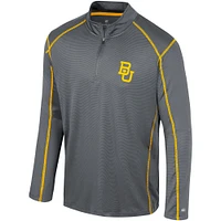 Men's Colosseum Black Baylor Bears Cameron Quarter-Zip Windshirt