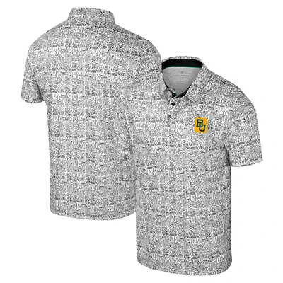 Polo noir à imprimé intégral Colosseum Baylor Bears pour homme
