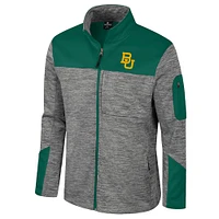 Men's Colosseum  Gray/Green Baylor Bears Guard Full-Zip Jacket