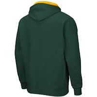 Men's Colosseum Green Baylor Bears Arch & Logo 3.0 Full-Zip Hoodie