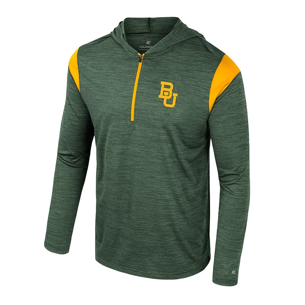 Men's Colosseum Green Baylor Bears Dozer Half-Zip Windshirt