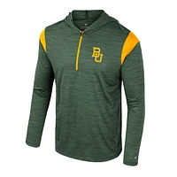 Men's Colosseum Green Baylor Bears Dozer Half-Zip Windshirt