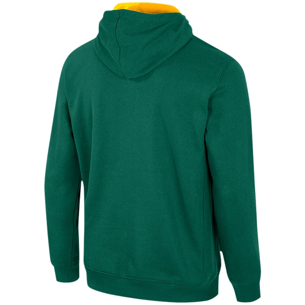 Men's Colosseum Green Baylor Bears Half-Zip Hoodie
