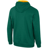Men's Colosseum Green Baylor Bears Half-Zip Hoodie