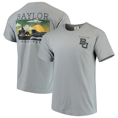T-shirt gris Baylor Bears Team Comfort Colors Campus Scenery pour homme