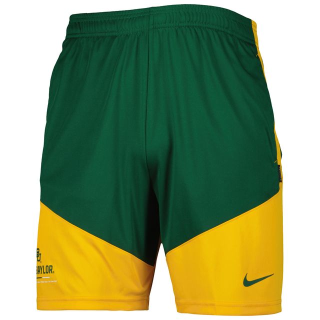 Short Nike Baylor Bears Performance Player pour Homme Vert/Or