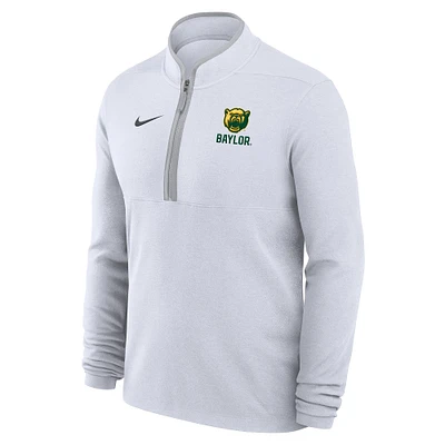Haut Nike Baylor Bears Performance Victory à fermeture éclair quart de tour pour homme, blanc
