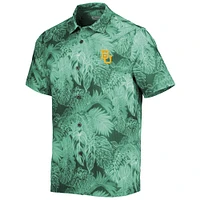 Men's Tommy Bahama Green Baylor Bears Coast Luminescent Frond Camp IslandZone Button-Up Shirt