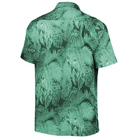 Men's Tommy Bahama Green Baylor Bears Coast Luminescent Frond Camp IslandZone Button-Up Shirt