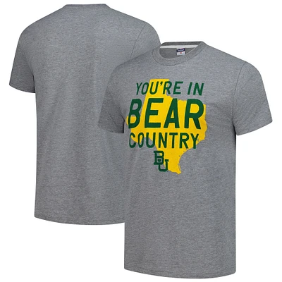 T-shirt unisexe Charlie Hustle Heather Gray Baylor Bears Bear Country Tri-Blend