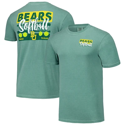 T-shirt unisexe vert Baylor Bears Gritty Softball Bats Comfort Colors