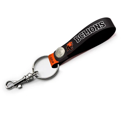  BC Lions Personalized Leather Loop Keychain