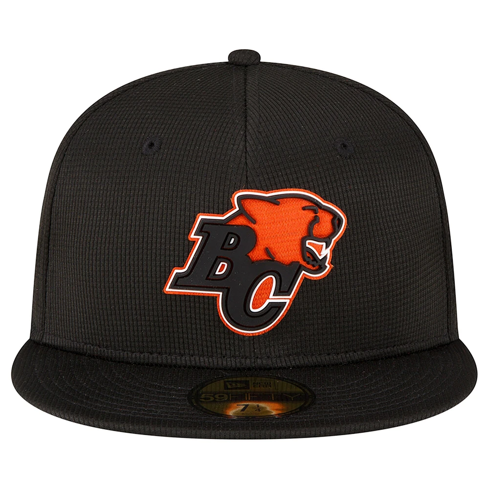 Men's New Era  Black BC Lions Sideline 59FIFTY Fitted Hat