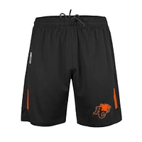 Men's New Era  Black BC Lions Sideline Swift Performance Knit Shorts