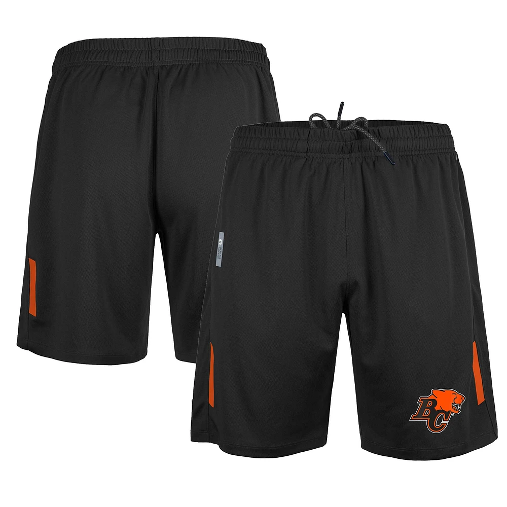 Men's New Era  Black BC Lions Sideline Swift Performance Knit Shorts