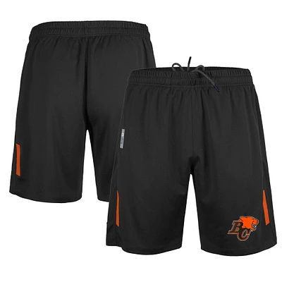 Men's New Era  Black BC Lions Sideline Swift Performance Knit Shorts