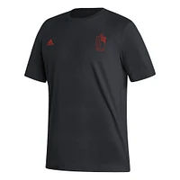 Men's adidas Black Belgium National Team Pattern Crest T-Shirt