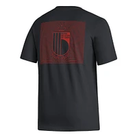 Men's adidas Black Belgium National Team Pattern Crest T-Shirt