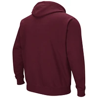 Men's Colosseum Maroon Bethune-Cookman Wildcats Arch & Logo 3.0 Pullover Hoodie