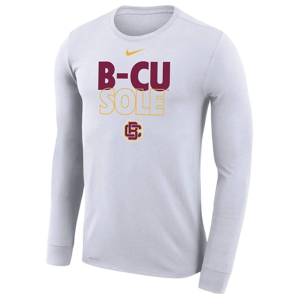Nike  White Bethune-Cookman Wildcats 2023 On Court Bench Long Sleeve T-Shirt
