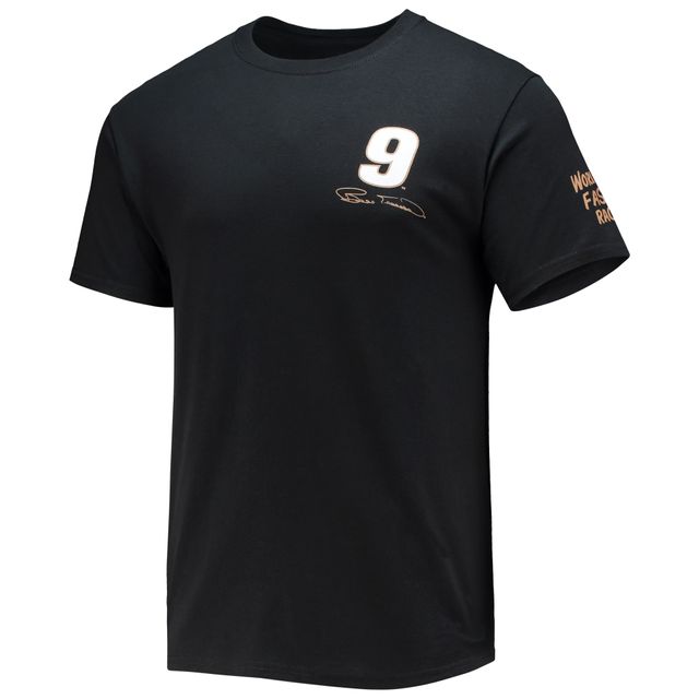 T-shirt à carreaux Bill Elliott Legends noir 3 points pour homme