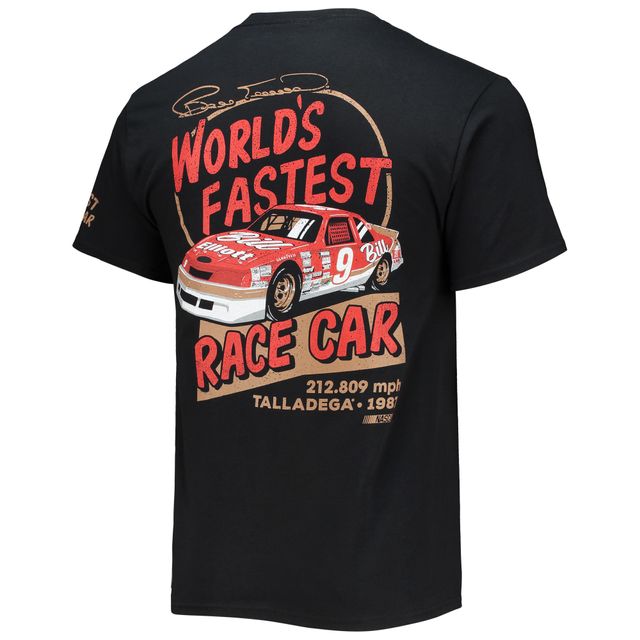 T-shirt à carreaux Bill Elliott Legends noir 3 points pour homme