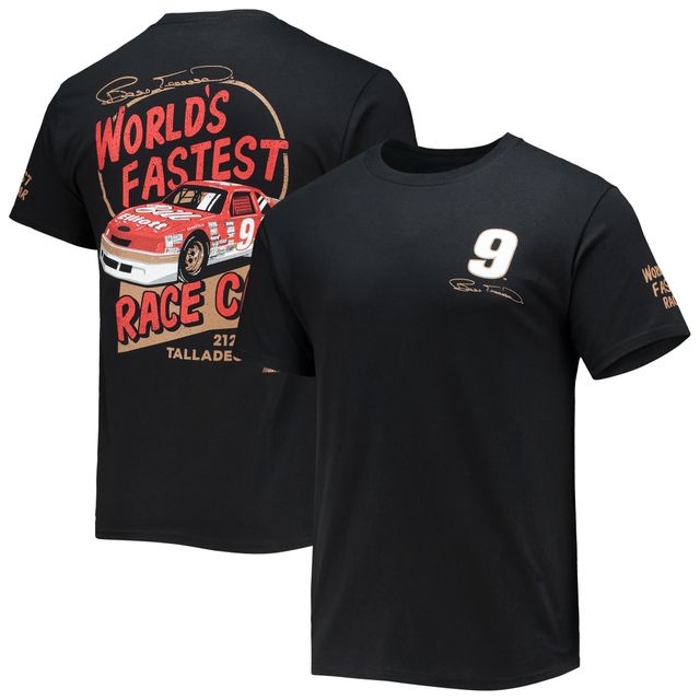 T-shirt à carreaux Bill Elliott Legends noir 3 points pour homme
