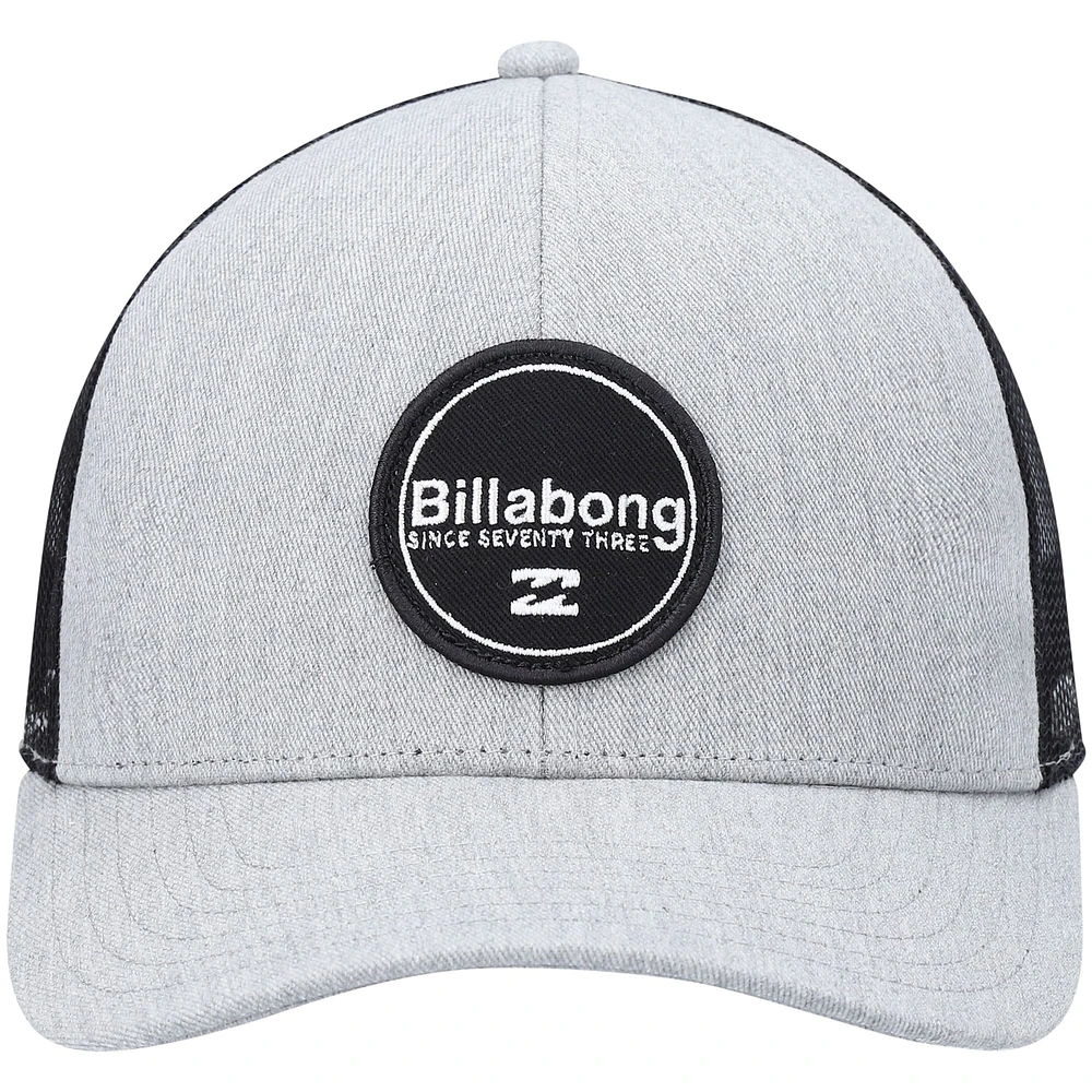 Men's Billabong Gray/Black Walled Trucker Snapback Hat