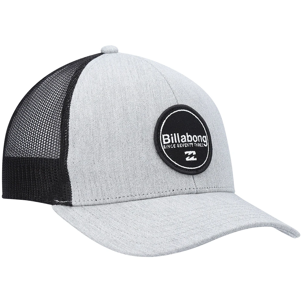 Men's Billabong Gray/Black Walled Trucker Snapback Hat