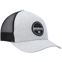 Men's Billabong Gray/Black Walled Trucker Snapback Hat