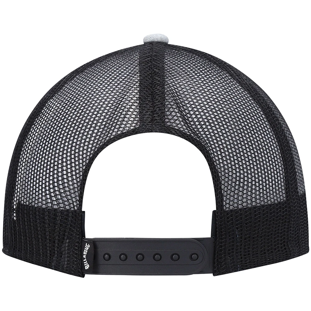 Men's Billabong Gray/Black Walled Trucker Snapback Hat