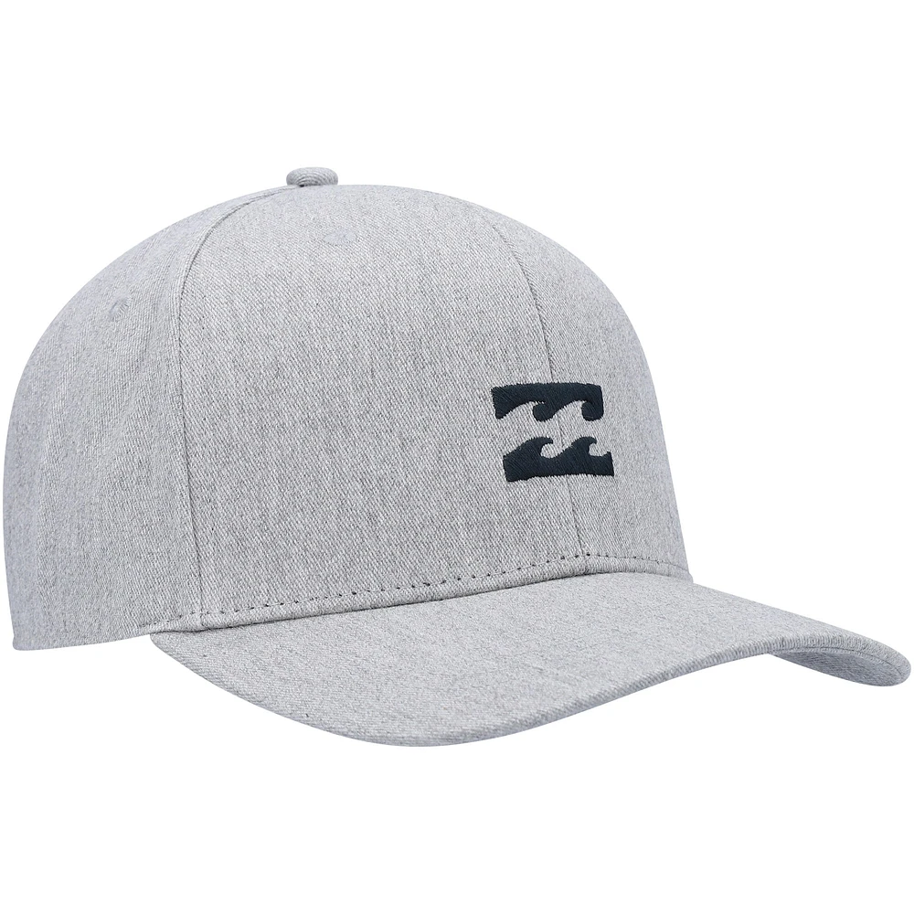Men's Billabong Gray Logo All Day Snapback Hat