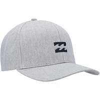 Men's Billabong Gray Logo All Day Snapback Hat