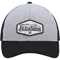Men's Billabong Heather Gray/Black Walled Trucker Adjustable Snapback Hat