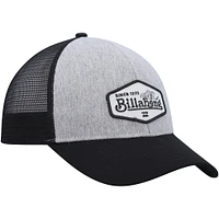 Men's Billabong Heather Gray/Black Walled Trucker Adjustable Snapback Hat