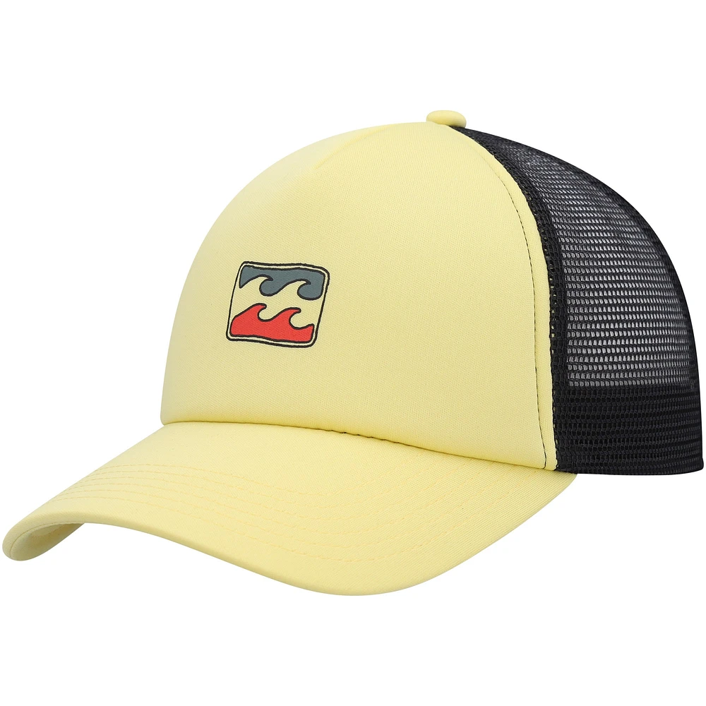 Men's Billabong Yellow Podium Trucker Snapback Hat