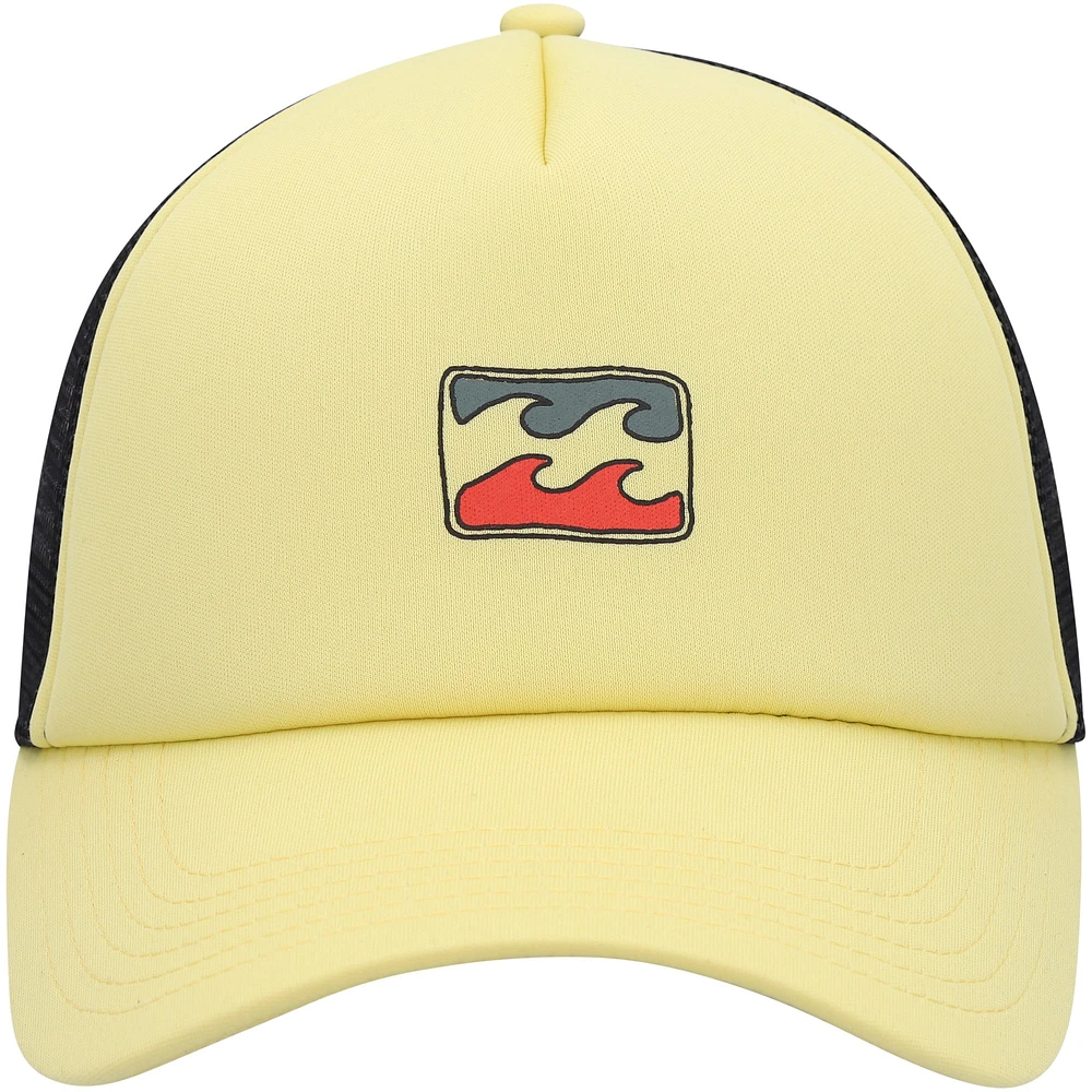 Men's Billabong Yellow Podium Trucker Snapback Hat