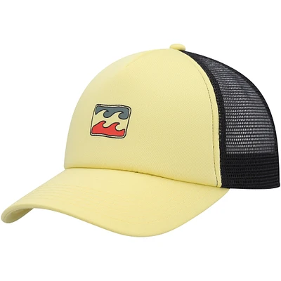 Men's Billabong Yellow Podium Trucker Snapback Hat