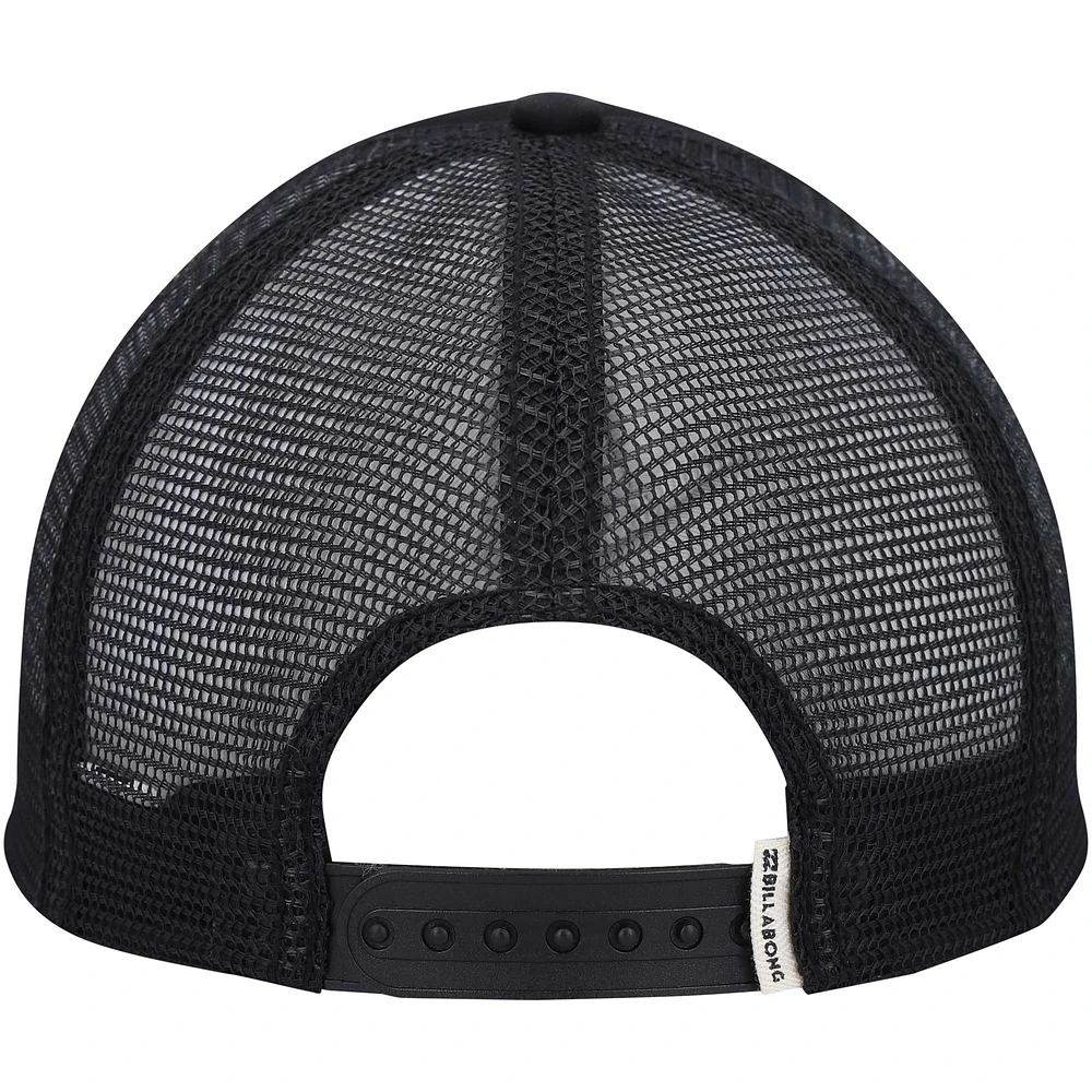 Women's Billabong Black Across Waves Trucker Snapback Hat