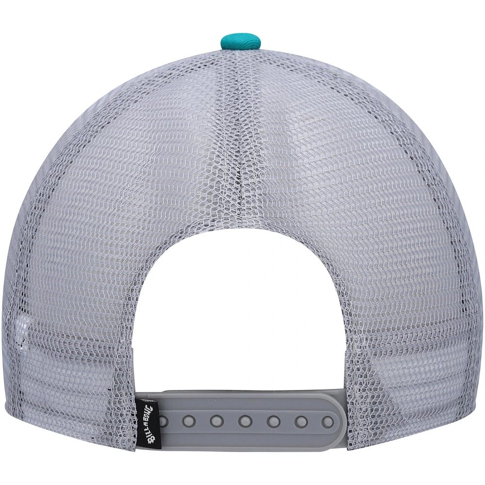 Youth Billabong Teal/Gray Walled Trucker Snapback Hat