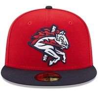 Casquette ajustée 59FIFTY avec logo alternatif Binghamton Rumble Ponies New Era pour homme, rouge