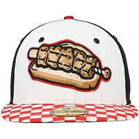 Men's New Era White Binghamton Rumble Ponies Theme Night 59FIFTY Fitted Hat