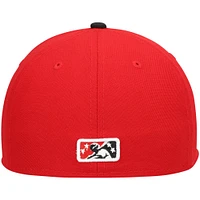 Men's New Era Red Birmingham Barons Alternate Authentic Collection 59FIFTY Fitted Hat