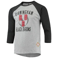 STI BLKBRN HTHR NOIR HOMME NEGRO LEAGUE MANCHES 3/4 RAGLAN SHRMENL-S