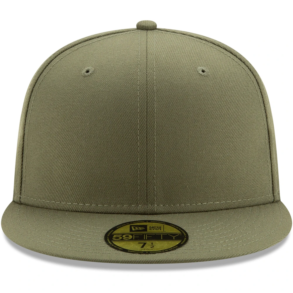 Casquette ajustée 59FIFTY verte Blank New Era pour hommes