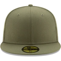 Casquette ajustée 59FIFTY verte Blank New Era pour hommes