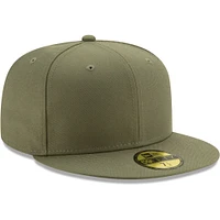 Casquette ajustée 59FIFTY verte Blank New Era pour hommes