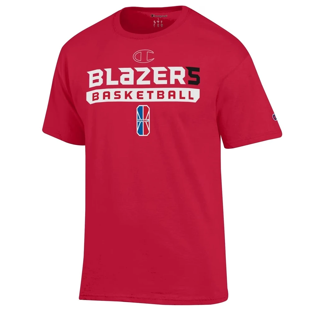 T-shirt unisexe Champion Red Blazer5 Gaming On-Court 2K League Authentic Practice