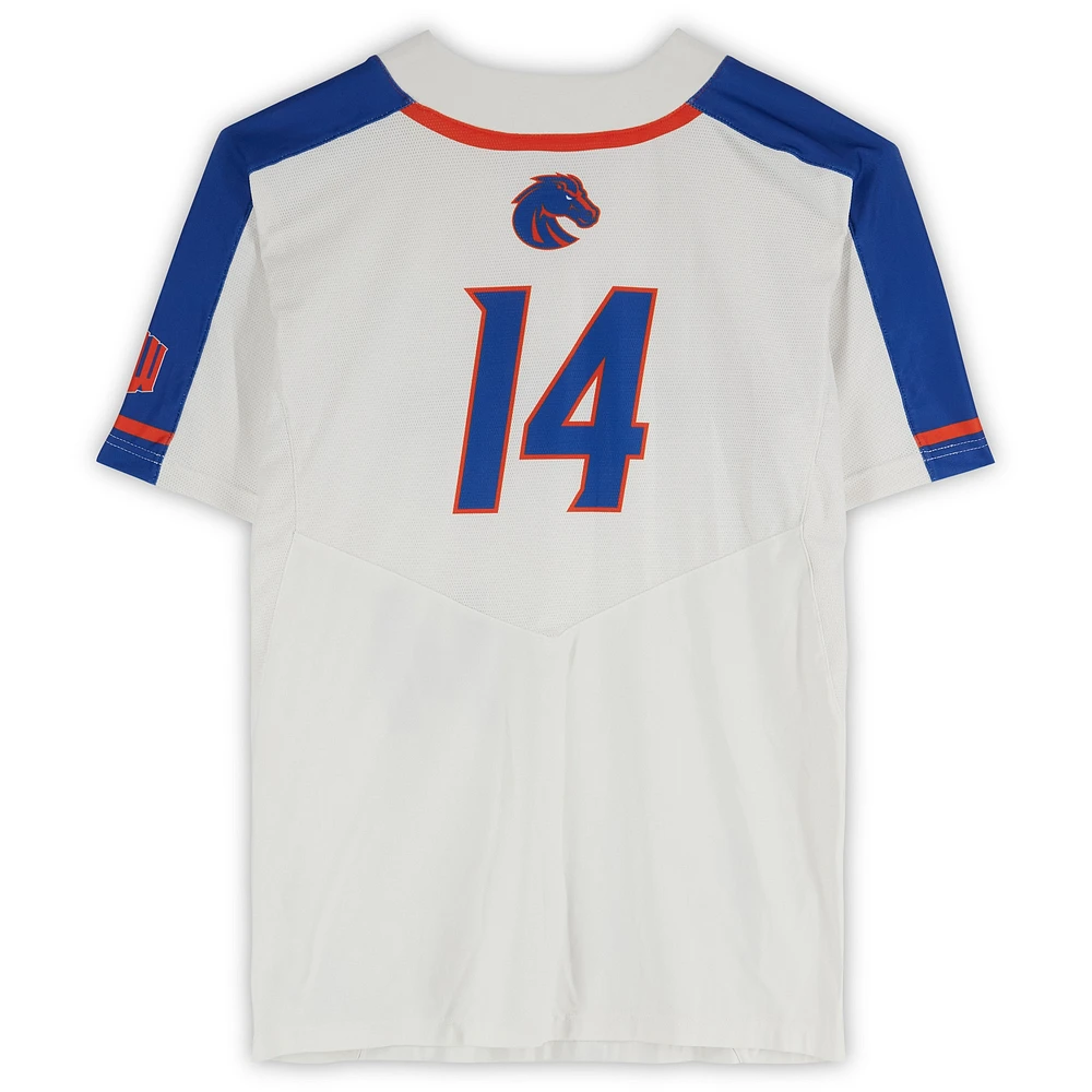 Boise State Broncos Team-Issued #14 White Jersey from the Softball Program - Size L