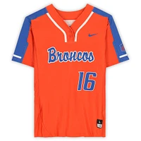 Boise State Broncos Team-Issued #16 Orange Jersey from the Softball Program - Size L